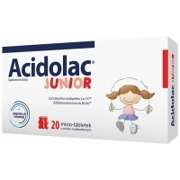 Acidolac Junior o smaku truskawkowym x20 misio-tabletek