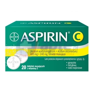 Aspirin C 400mg + 240mg x20 tabletek musujących