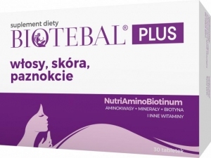 Biotebal Plus włosy, skóra, paznokcie x30 tabletek