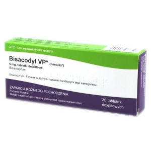 Bisacodyl (Fenolax) 5mg x30 tabletek