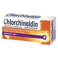 Chlorchinaldin VP 2mg o smaku czarnej porzeczki x40 tabletek do ssania