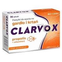 Clarvox o smaku pomarańczy x36 pastylek do ssania