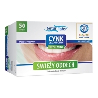 Cynk Organiczny Fresh Mint NaturKaps x50 tabletek do ssania