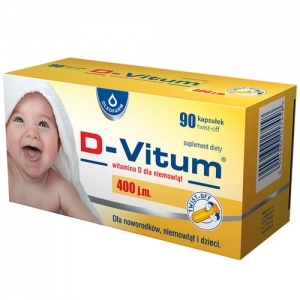 D-Vitum 400 j.m. witamina D dla niemowląt x90 kapsułek twist-off