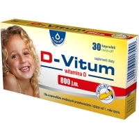 D-Vitum 800 j.m. witamina D dla dzieci x30 kapsułek twist-off <span style="color: #b40000">(data ważności: 2024.01.31)</span>