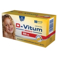 D-Vitum 800 j.m. witamina D dla dzieci x90 kapsułek twist-off