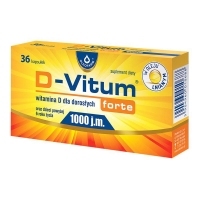 D-Vitum Forte 1000 j.m. witamina D dla dorosłych x36 kapsułek