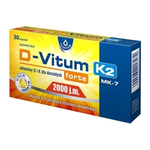 D-Vitum forte 2000 j.m. K2 MK-7 witaminy D i K dla dorosłych x30 kapsułek
