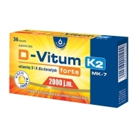 D-Vitum forte 2000 j.m. K2 MK-7 witaminy D i K dla dorosłych x36 kapsułek