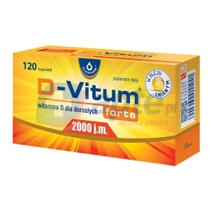 D-Vitum forte 2000 j.m. witamina D dla dorosłych x120 kapsułek