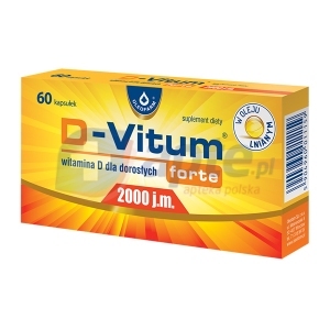 D-Vitum forte 2000 j.m. witamina D dla dorosłych x60 kapsułek