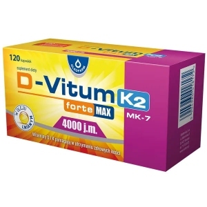 D-Vitum Forte Max 4000 j.m. +K2 MK-7 witaminy D i K dla dorosłych x120 kapsułek