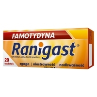 Famotydyna Ranigast 20mg x20 tabletek