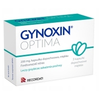 Gynoxin Optima 200mg x3 kapsułki dopochwowe miękkie