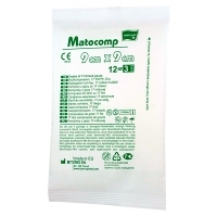 Kompresy gazowe jałowe Matocomp 9x9cm x3 sztuki