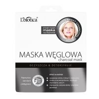 L'biotica maska do twarzy WĘGLOWA na tkaninie 23ml x1 sztuka