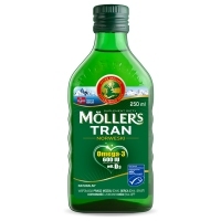 Mollers Tran Norweski naturalny 250ml <span style="color: #b40000">+ ALFA i OMEGA rodzinna gra w pary GRATIS</span>