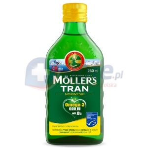 Mollers Tran Norweski o aromacie cytrynowym 250ml