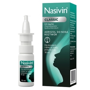 Nasivin Classic 0,05% aerozol do nosa 10ml