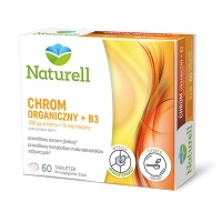 Naturell Chrom Organiczny +B3 x60 tabletek do rozgryzania i żucia