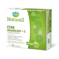 Naturell Cynk organiczny + C x60 tabletek