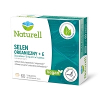 Naturell Selen Organiczny + E x60 tabletek do rozgryzania i żucia
