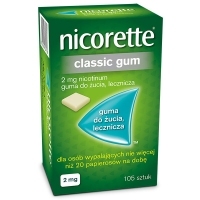 Nicorette Classic 2mg guma do żucia x105 sztuk