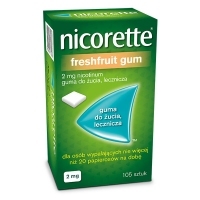 Nicorette FreshFruit 2mg guma do żucia x105 sztuk