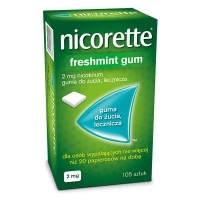 Nicorette Freshmint 2mg guma do żucia x105 sztuk