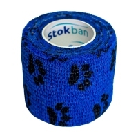Opaska elastyczna samoprzylepna Stokban 5cm x 4,5m kolor niebieski łapki x1 sztuka