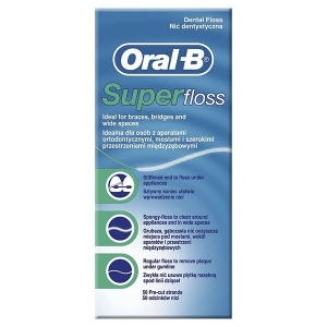 Oral-B Super Floss nić dentystyczna x50 odcinków nici