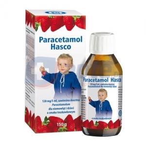 Paracetamol Hasco 120mg/5ml zawiesina o smaku truskawkowym 150ml