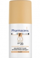 Pharmaceris F delikatny fluid intensywnie kryjący SPF20 03 Bronze 30ml <span style="color: #b40000">+ Puder matujący GRATIS</span>