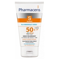 Pharmaceris S SPF50+ krem ochronny na słońce do twarzy i ciała dla niemowląt i dzieci 125ml <span style="color: #b40000">+ Pharmaceris krem kojąco-zmiękczający 15ml</span>