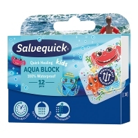 Plastry SALVEQUICK Aqua Block Kids (2 rozmiary) x12 sztuk