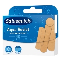 Plastry SALVEQUICK Aqua Resist wodoodporne (5 rozmiarów) x40 sztuk