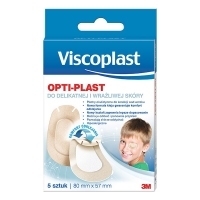 Plastry Viscoplast Opti-plast do delikatnej i wrażliwej skóry (80x57mm) x5 sztuk