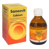 Sanosvit Calcium syrop o smaku bananowym 150ml