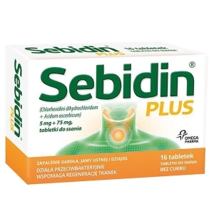 Sebidin Plus x16 tabletek do ssania
