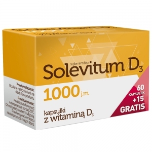 Solevitum D3 1000 j.m. x60 kapsułek +15 kapsułek GRATIS