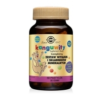Solgar Kanguwity Zestaw witamin i minerałów (smak soczyste jagody) x60 pastylek do ssania