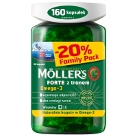 Tran Mollers Forte z tranem x160 kapsułek