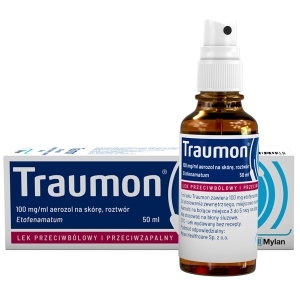 Traumon 100 mg/g aerozol na skórę 50ml