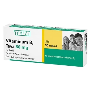 Vitaminum B6 Teva 50mg x50 tabletek